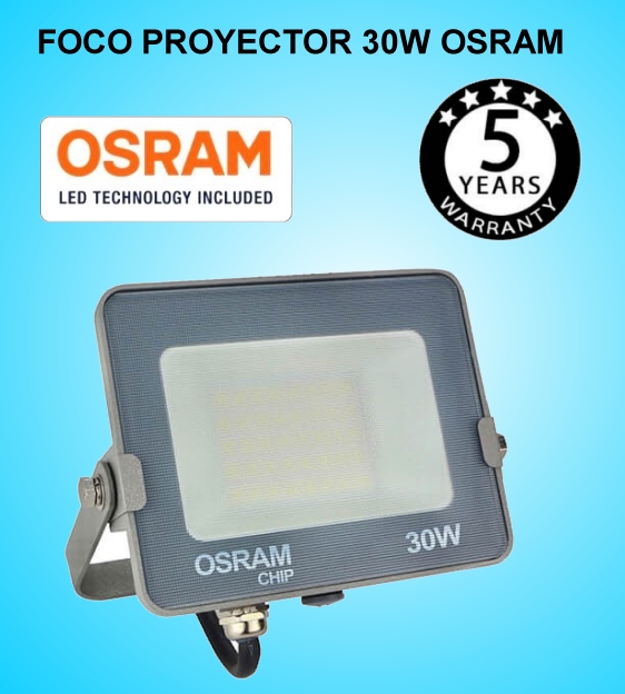 Foco Proyector LED 30W OSRAM IP65 4000K Exterior e Interior Foco Proyector LED 30W OSRAM IP65 4000K Exterior e Interior